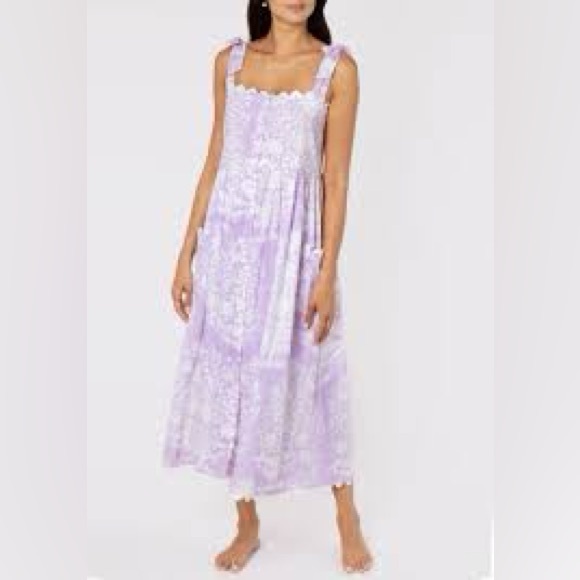 Juliet Dunn Pallido tie Shoulder lilac dress - Picture 1 of 5